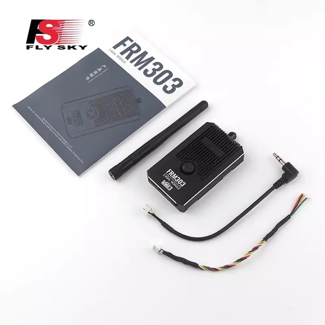 BSSY)FLYSKY FRM303 2.4GHz TX AFHDS3 Extended Range FPV Signal Enhancement (25mW~2W) For PL18 EL More PPM S.BUS Devices