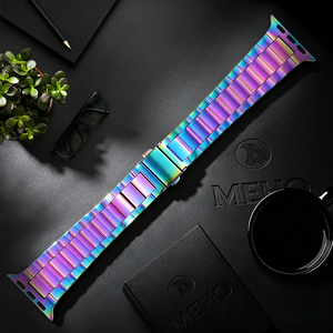 สายนาฬิกาแม่เหล็กสีรุ้ง สายอะลูมิเนียม สำหรับสมาร์ทวอทช์ สีตามสั่ง - Product Image 1