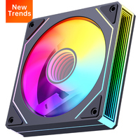 Ventilateur de boîtier d'ordinateur RGB AntarcChill avec effet miroir infini, ventilateur de refroidissement pour PC de jeu et boîtier de bureau en stock