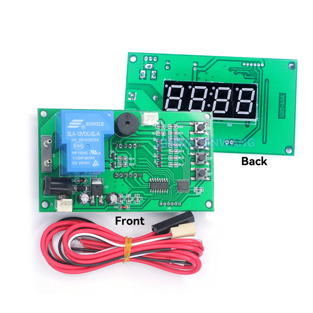 HXD 12V 4-Digit Timer Board Controller Plastic PCB for Vending Machines & Washing Machines PS XBOX Game Console