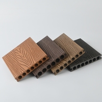 Planches de terrasse WPC lisses en gros pour extérieur, revêtement de sol à faible entretien en composite bois-plastique pour parcs et allées