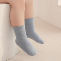 5 paires/lot de chaussettes scolaires antibactériennes et désodorisantes pour garçons et filles, chaussettes de couleur unie pour bébés de 0 à 12 ans, chaussettes de haute qualité pour enfants, vente en gros