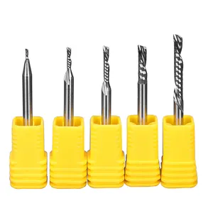 Carbide CNC Cutting Tool Bits Single Flute Solid Carbide End Mill for Aluminium Milling