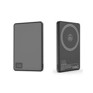 Batterie externe magnétique ultra-fine sans fil avec écran LED, charge rapide portable, batterie de 5000 mAh, batterie externe magnétique pour iPhone - Product Image 1