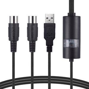 Cable Midi a USB Um 19 Negro, Adaptador de Conexión para Instrumentos Musicales - Product Image 1