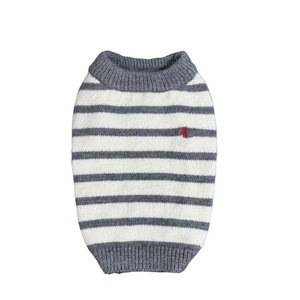 Acessórios para Animais de Estimação ZHONGYA, Suéter de Malha Listrado Confortável para Cães, Estilo Clássico Cinza, Roupa Diária de Inverno para Filhotes - Product Image 5