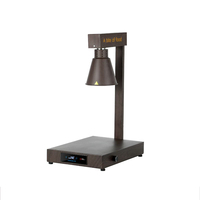 Station de découpe de buffet noire de haute qualité avec lumière chauffante, station de découpe et lampe, chauffe-plats pour hôtels et restaurants