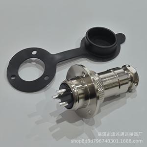 Conector y Enchufe de Aviación GX20 con Brida de 2 a 15 Pines, Aleación de Zinc, Niquelado, Contacto de Cobre Plateado - Product Image 5