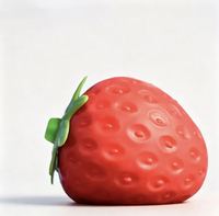 Bestseller transfrontalier : Jouet anti-stress souple en TPR en forme de fraise – Balle à presser douce et moelleuse à récupération lente pour les 14 ans et plus