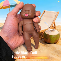 Figurine Squishy Noire Natasha, Jouet Anti-Stress Mignon et Original pour Garçons de 2 à 4 Ans, en Plastique