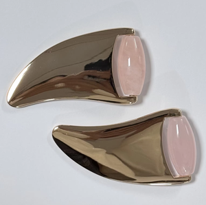 Rouleau de massage 2-en-1 en quartz rose et jade, Gua Sha - Product Image 6