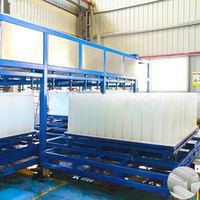 Machine à glace en blocs entièrement automatique de 5 tonnes à usage commercial, refroidie par air, équipée d'un moteur central, compatible OEM, pour glace et neige.