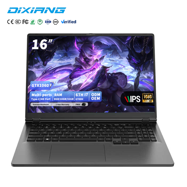 OEM Brand New 16-Inch 16GB+128/256/512GB/1TB Intel I7+P106 Gaming Laptop with English Keyboard Win 11 1-Year Warranty Business