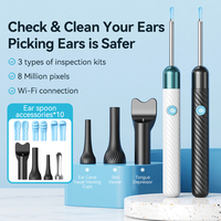 Kit de Endoscopio Portátil X6-D 5MP Wifi, Herramienta de Extracción de Cera de Oídos con Cámara