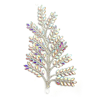 Prix d'usine – Applique décorative 3D en métal filé, faite à la main, à coudre, avec strass et cristaux, pour chapeaux et accessoires capillaires