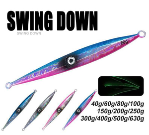 Señuelos de Pesca de Jigging Vertical Luminosos de Plomo Pesado para Atún y Mero de Aguas Profundas, 40g 60g 80g 100g 150g 200g 300g 400g, OEM - Product Image 1