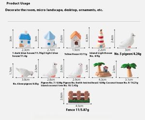 Personalizado Micro paisaje creativo isla paloma Villa casa cocotero <span class=keywords><strong>playa</strong></span> placa paisajismo accesorios Knickknacks - Product Image 2