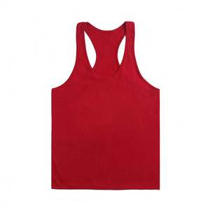 Camiseta sin mangas de gimnasio para hombre con logotipo personalizado 100% algodón tejido para deportes y entrenamiento físico muscular - Product Image 3