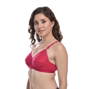 Sujetador de cobertura total para mujer, mezcla de algodón |   Tela Suave de Poliéster y Algodón |   Copa completa |   Correas Ajustables |   U-Back |   Cierre Trasero - Product Image 6