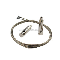 Kit de suspension en laiton personnalisé OEM avec câbles de suspension et pinces de fixation nickel/chrome noir pour connexion de panneaux LED