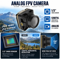 Kamera FPV Kompak RunCam Robin 3 1200TVL Analog Cahaya Rendah Lensa Sudut Lebar 4:3 Bersertifikasi CE/FCC untuk Drone Balap Quadcopter