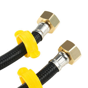 Tuyau tressé en nylon 1/2 pouce, flexible, pour l'alimentation en eau des toilettes, des robinets et des chauffe-eau - Product Image 1