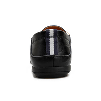Chaussures en cuir véritable pour hommes, logo personnalisé, printemps-été, style britannique, mocassins à enfiler, chaussures de marche, semelle en caoutchouc antidérapante