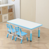 Ensemble de bureau d'étude pour enfants de forme ronde verte, table d'activités pour enfants en plastique de haute qualité pour la maternelle