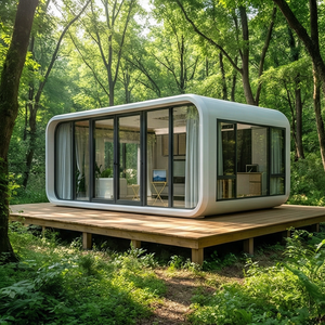 Casa Contenedor Moderna de Madera y Acero Estilo Apple para Jardín, Oficina en Casa, Uso Hotelero - Product Image 6