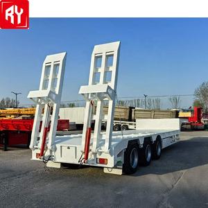 Remorque de camion à lit bas de 20 pieds 6 essieux 15 mètres vente singapour 60 tonnes lit bas semi-remorque rail 20 tonnes remorque d'<span class=keywords><strong>occasion</strong></span> lit bas - Product Image 2