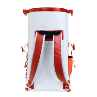 Sac à dos tactique imperméable en bâche PVC 500D de 30L avec logo client imprimé pour la randonnée, le camping et le kayak