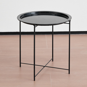 Petites tables d'appoint multifonctionnelles <span class=keywords><strong>Table</strong></span> basse Chambres à coucher Salon <span class=keywords><strong>Table</strong></span> de canapé moderne en plastique et en fer pliée - Product Image 5