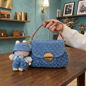 New Lady Vintage Fashionable PU Women's Handbag with <b>ZIP</b> Closure Single Strap Crossbody for Summer Autumn Winter - Product Image 2