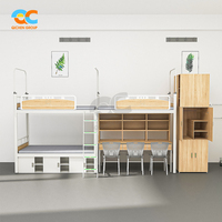 Lit superposé scolaire à configuration personnalisée, lit superposé en fer robuste, lit superposé en métal de taille standard certifié de qualité supérieure