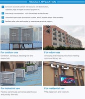 Refroidisseur d'air évaporatif spécial pour grandes usines et hôtels, système de refroidissement industriel à eau avec montage sur conduit 220V