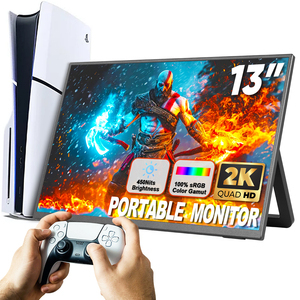 2K màn hình di động với 180 ° có thể điều chỉnh đứng 13 UHD IPS Slim kép USB C <span class=keywords><strong>HD</strong></span> chơi game hiển thị Loa kép được xây dựng trong máy tính xách tay đứng - Product Image 1