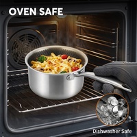 Lot de 10 casseroles et faitouts en acier inoxydable 304 à 3 plis, motif nid d'abeille, avec couvercles, compatibles induction, ensemble de luxe pour la cuisson