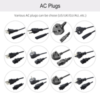 Adaptateur secteur de bureau 60W 15V 4A avec prise US/EU/UK/AU pour ordinateur portable, LED, CCTV, équipement industriel, certifié CE FCC RoHS, OEM disponible