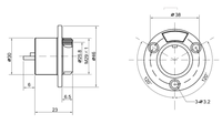 30MF-2E Kupfer-Flanschbuchse E GX30 2-7 Pin Rundsteckverbinder Wasserdicht 15A 250V Kabelverbindungen Luftfahrt Mikrowelle