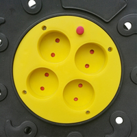 Rallonge électrique rétractable portable 25m/50m IP20 de type européen, robuste, 16A, 4 prises