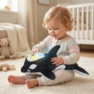 Jouet apaisant pour bébé, peluche en forme <span class=keywords><strong>de</strong></span> baleine, lumières et chansons apaisantes pour le sommeil - Product Image 1