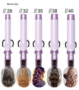 Cheveux électriques professionnels <span class=keywords><strong>fer</strong></span> bouclé 450 degrés grand baril Long Tourmaline céramique <span class=keywords><strong>fer</strong></span> à friser bigoudi - Product Image 3
