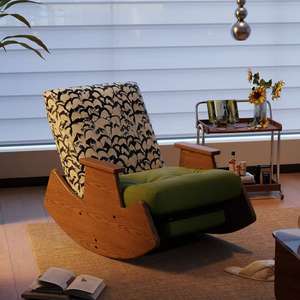 <span class=keywords><strong>เก้าอี้</strong></span>โยกสำหรับผู้ใหญ่ห้องนั่งเล่นแบบเอนกายในบ้านทำจากไม้เนื้อแข็งย้อนยุคสำหรับโซฟาระเบียง<span class=keywords><strong>เก้าอี้</strong></span>พักผ่อนโซฟาขี้เกียจ - Product Image 1