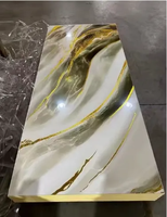 Panneau mural SPC durable 1220*2440mm, feuille de PVC marbrée UV, isolation thermique, imperméable, ignifuge, pour un intérieur moderne