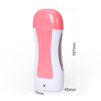 Kit d'épilation personnalisé avec logo, comprenant un rouleau applicateur et un chauffe-cire pour le soin du corps, cartouche de cire douce à la colophane naturelle pour les jambes