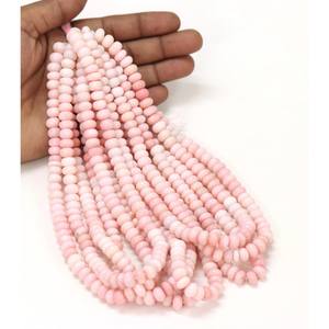 Comprar 15 "de longitud bebé rosa sombreado ópalo suave Rondelle forma cuentas con 7 a 10mm ópalo cuentas de piedras preciosas para la fabricación de joyas artesanales - Product Image 1