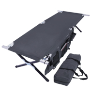 Lit de camping pliable portable personnalisé avec sac latéral pour la randonnée, le bronzage, les pique-niques et les voyages en extérieur