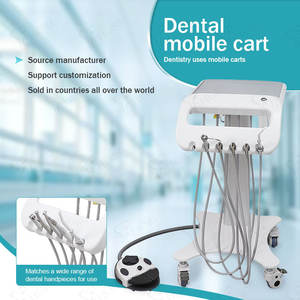 รถเข็นทันตกรรมเคลื่อนที่แบบพกพา Foshan พร้อมโต๊ะทำงาน กังหันลม ถังน้ำ 600 มล. ถาดใส่อุปกรณ์ขนาดใหญ่ ได้รับการรับรองมาตรฐาน CE - Product Image 4