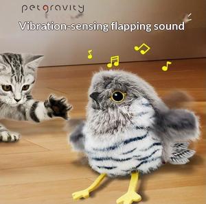 Juguete Inteligente para Gatos con Sonido de Pájaros, Juguete de Peluche de Gorrion Interactivo Automático con Sensor de Vibración para Gatitos - Product Image 2
