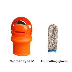 Pisau Jempol Anti-Potong dari Logam+Silikon untuk Memetik Buah & Sayuran, Alat Pemangkasan Berkebun, Perlindungan Anti-Potong Ukuran <span class=keywords><strong>M</strong></span>/L - Product Image 5